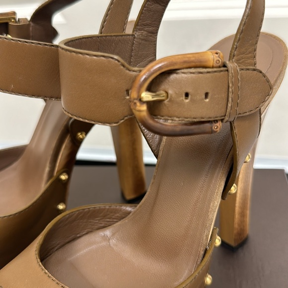 Brown Gucci acelo platform leather sandal - Picture 7 of 9